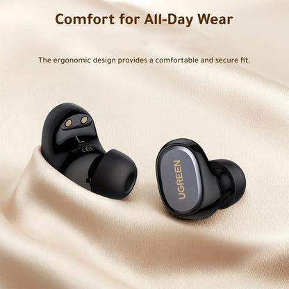 Freisprecheinrichtung Bluetooth UGREEN Dots (75628), TWS, MultiPoint, Schwarz