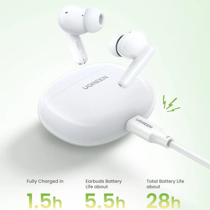 Handsfree Bluetooth UGREEN HiTune P3 WS207, TWS, MultiPoint, Weiß