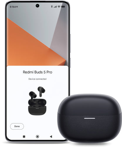 Freisprecheinrichtung Bluetooth Xiaomi Redmi Buds 5 Pro, TWS, ANC, Schwarz BHR7660GL