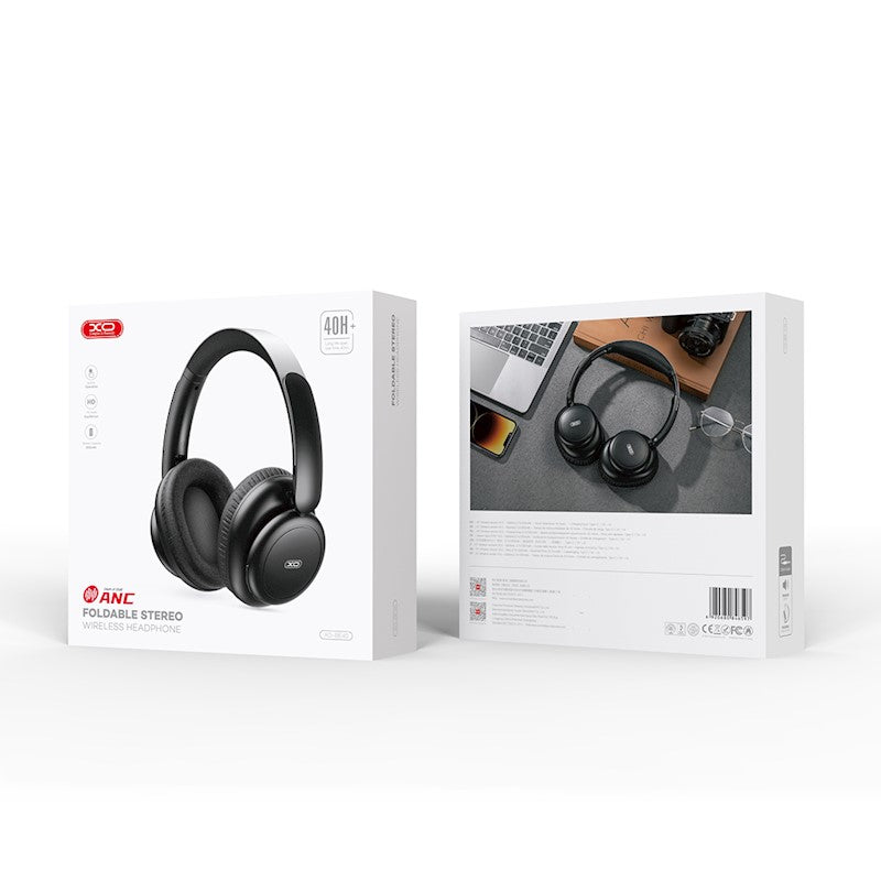 XO Design BE40 Over-Ear Bluetooth Kopfhörer | Schwarz | ANC | 40h Akku