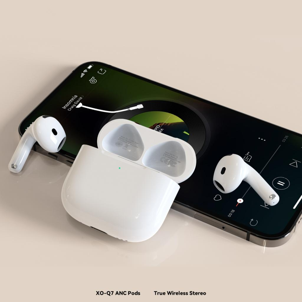 Bluetooth Handsfree XO Design Q7 Pods, TWS, ANC, White