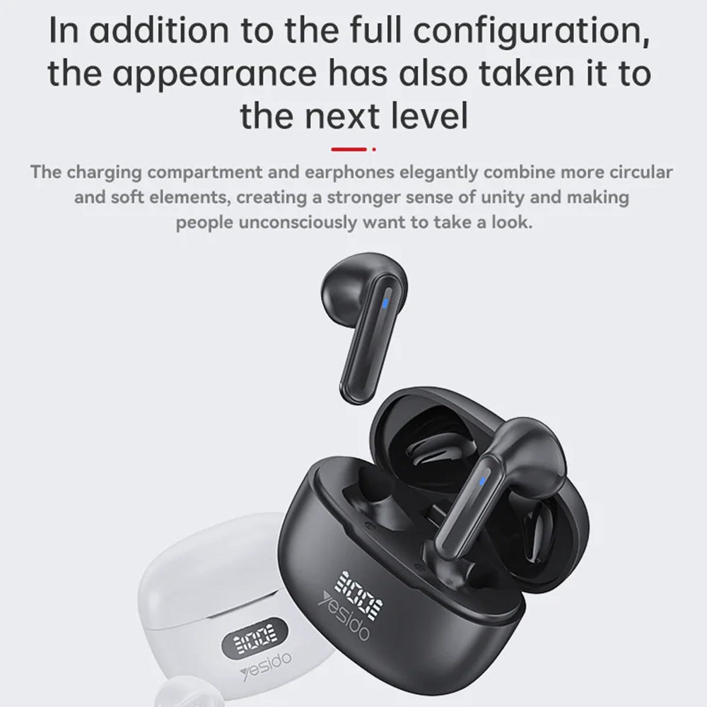 Handsfree Bluetooth Yesido TWS19, TWS, Schwarz