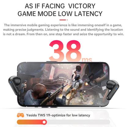 Handsfree Bluetooth Yesido TWS19, TWS, Schwarz