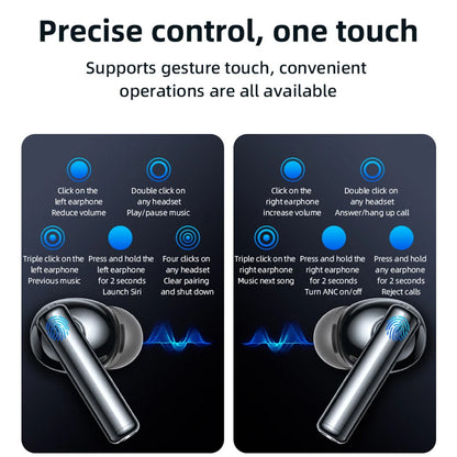 Handsfree Bluetooth Yesido TWS23, TWS, ANC, Schwarz