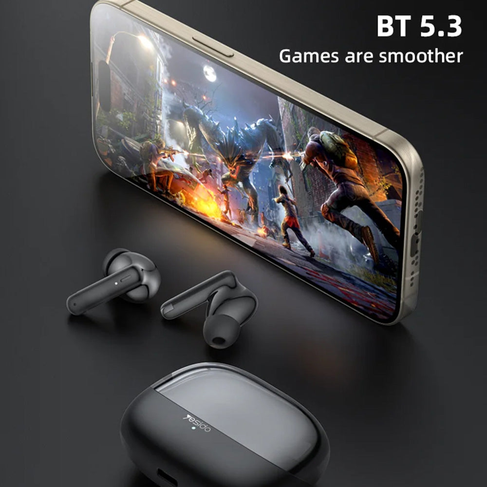 Bluetooth-Freisprecheinrichtung Yesido TWS26, TWS, Schwarz