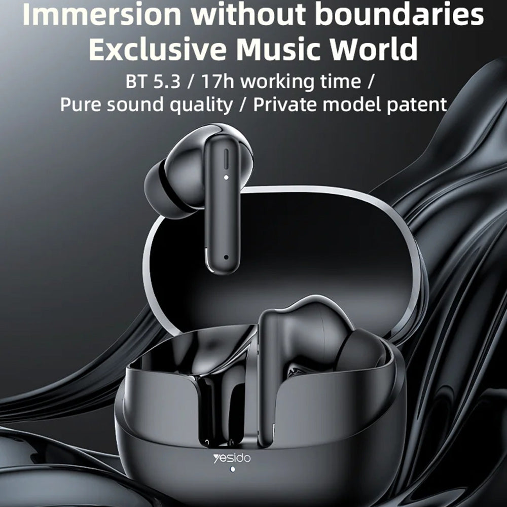 Bluetooth-Freisprecheinrichtung Yesido TWS26, TWS, Schwarz