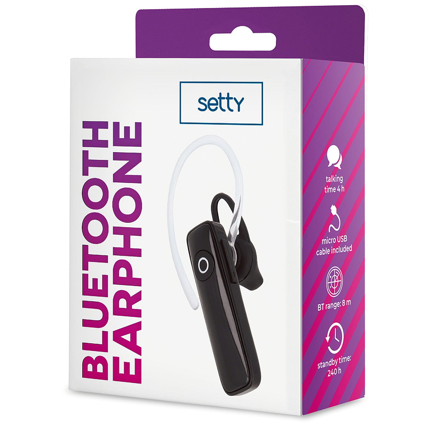 Freisprecheinrichtung Bluetooth Setty SBT-01, Schwarz