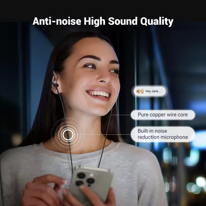 Handsfree USB-C UGREEN EP105, Schwarz