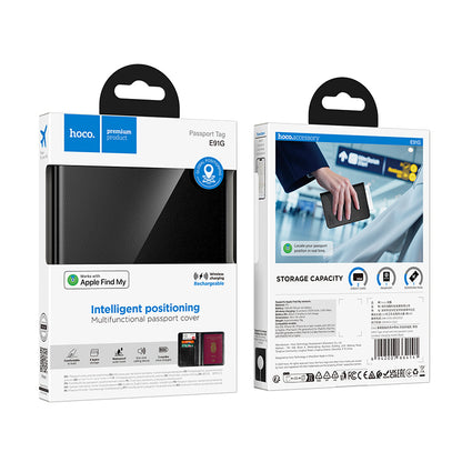 HOCO SmartTag Passport E91G für iOS Series, Schwarz