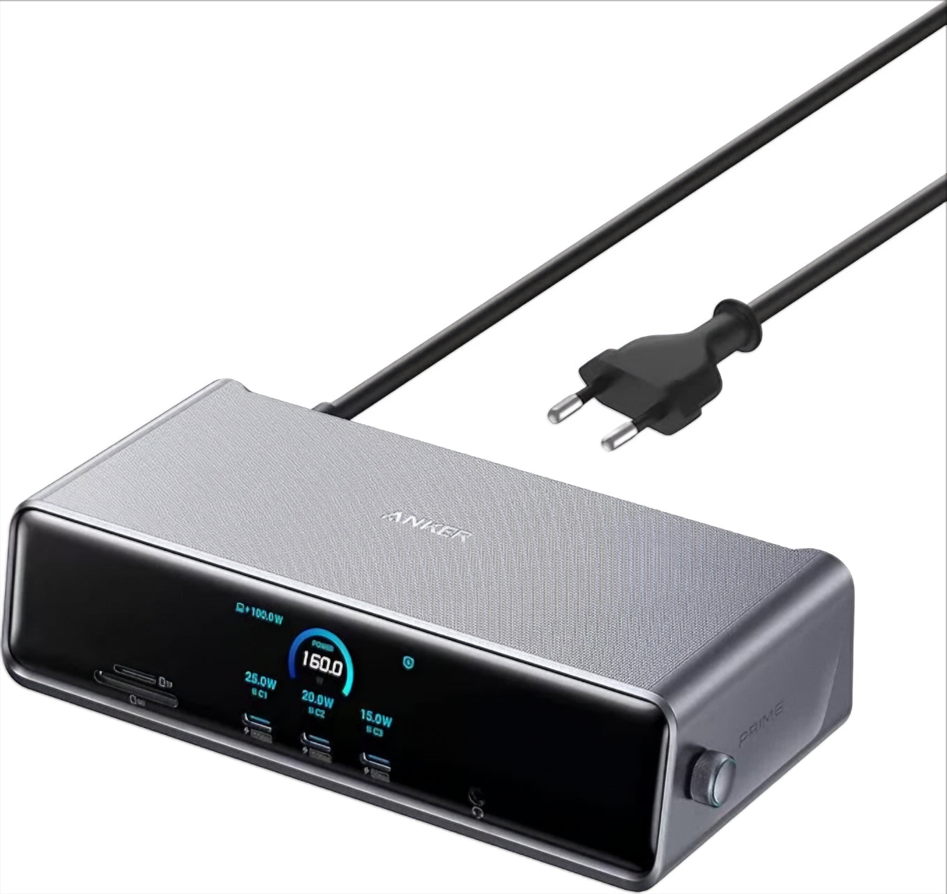 Multifunktionaler Hub Anker Prime, 3 x USB-A - 4 x USB-C - 1 x Display Port - 2 x HDMI - 1 x 3,5 mm Klinke - 1 x RJ45 - 1 x SD - 1 x microSD, Grau A83B33A1