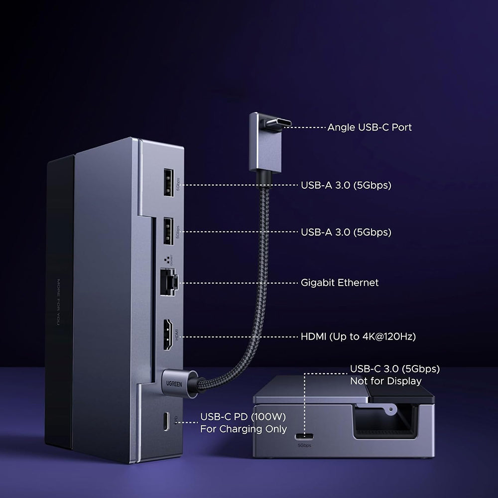 UGREEN 75126 Hub-Ständer für tragbare Konsole, Grau