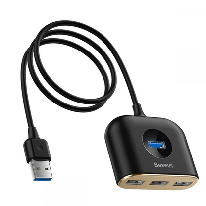 USB-Hub Baseus Square, 1 x USB-A 3.0 - 3 x USB-A, Schwarz CAHUB-AY01
