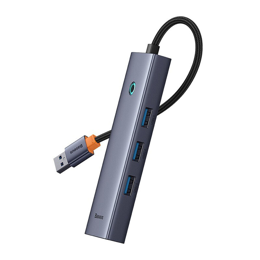 Hub USB Baseus UltraJoy, 3 x USB-A 3.0 - 1 x RJ45, Grau B0005280A813-01