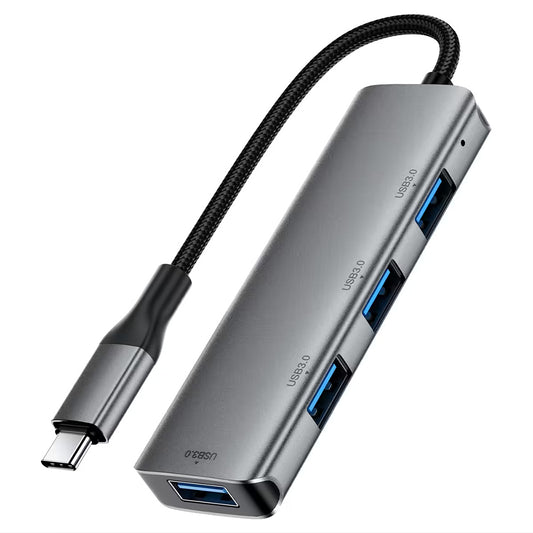 USB-C Hub Acefast J15, 4in1, Grau