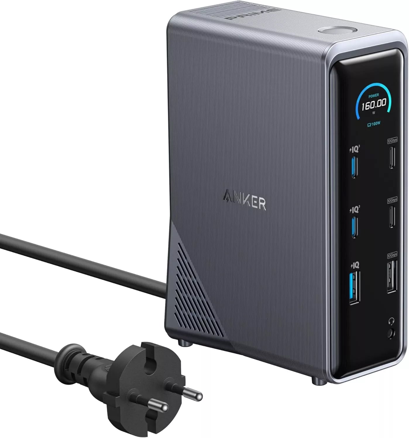 Anker Prime 737 USB-C Hub, 2 x USB-A 3.0 - 3 x USB-A - 5 x USB-C - 2 x HDMI - 1 x 3.5mm Jack - 1 x RJ45, Black A83B63A1