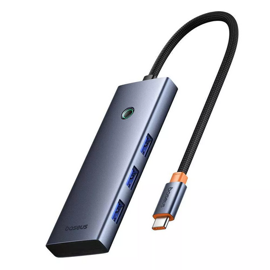 Hub USB-C Baseus UltraJoy, 3 x USB-A 3.0 - 1 x USB-C - 1 x HDMI - 1 x SD - 1 x microSD, Grau B00052803811-03