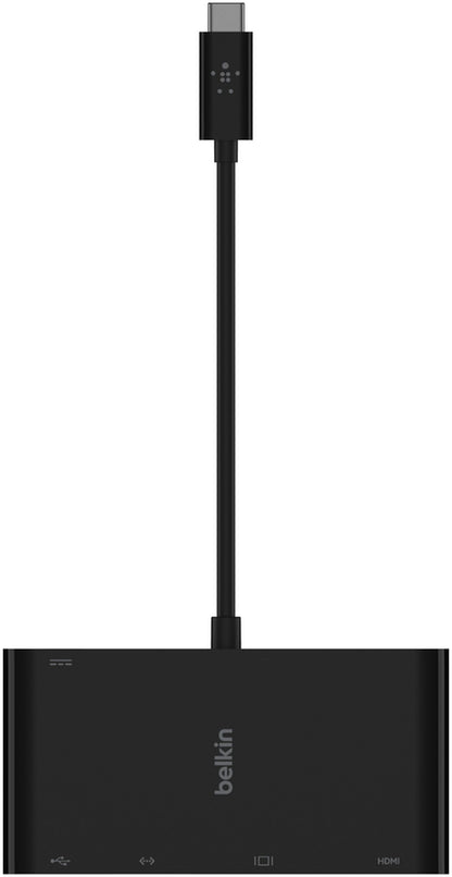 Belkin Connect USB-C Hub, 1 x USB-A 3.0 - 1 x USB-C - 1 x HDMI - 1 x VGA - 1 x RJ45, Black AVC004btBK
