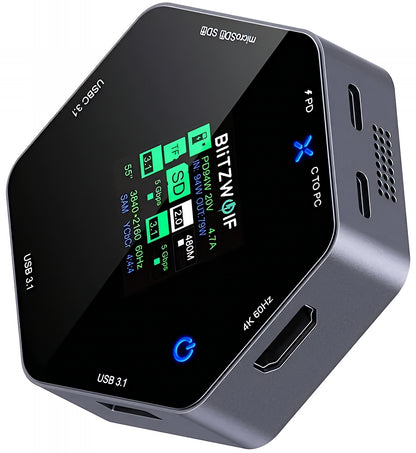 USB-C Hub BlitzWolf BW-TH16, 8in1, Grau