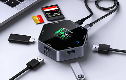 USB-C Hub BlitzWolf BW-TH16, 8in1, Grau