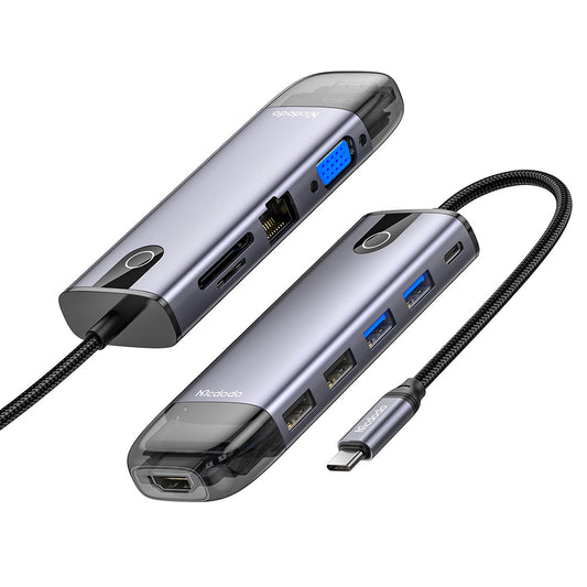 USB-C Hub McDodo HU-7420, 10in1, Grau