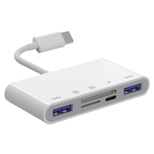 OEM USB-C-Hub NK-1032TC, 2 x USB-A – 1 x USB-C – 1 x SD – 1 x microSD, Weiß