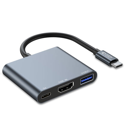 Hub USB-C Tech-Protect V1, USB-A 3.0 – 1 x USB-C – 1 x HDMI, Grau