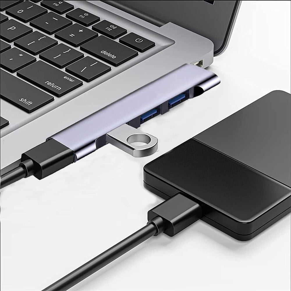 Hub USB-C Techsuit H13 ZenithDock, 4in1, Grau
