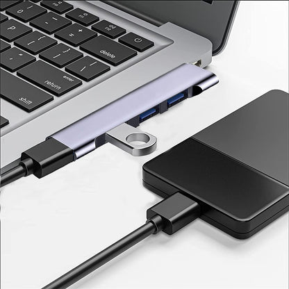 Hub USB-C Techsuit H13 ZenithDock, 4in1, Grau