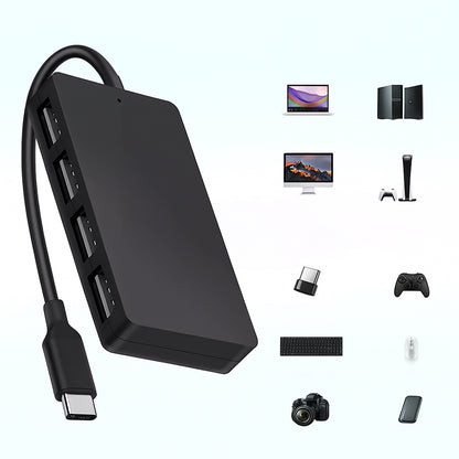 Hub USB-C Techsuit H16 QuantumNode, 4in1, Schwarz
