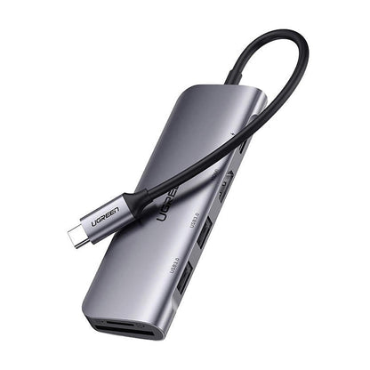 Hub USB-C UGREEN CM195 (15214), 2 x USB-A 3.0 - 1 x USB-C - 1 x HDMI - 1 x SD - 1 x microSD, Grau