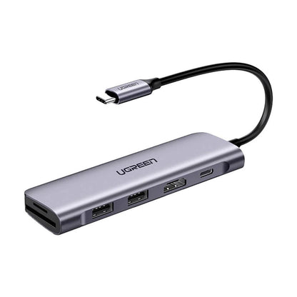 Hub USB-C UGREEN CM195 (15214), 2 x USB-A 3.0 - 1 x USB-C - 1 x HDMI - 1 x SD - 1 x microSD, Grau