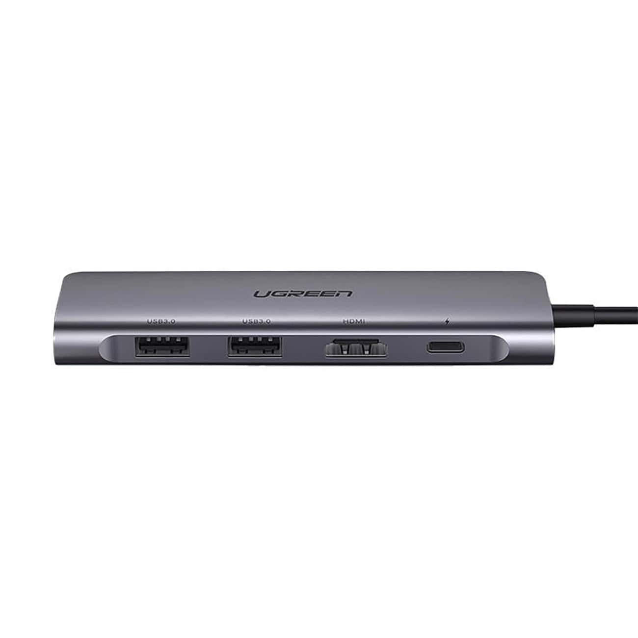 Hub USB-C UGREEN CM195 (15214), 2 x USB-A 3.0 - 1 x USB-C - 1 x HDMI - 1 x SD - 1 x microSD, Grau