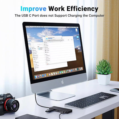 USB-C Hub UGREEN CM416, 2 x USB-A 3.1 - 2 x USB-C, 0,25m, Schwarz