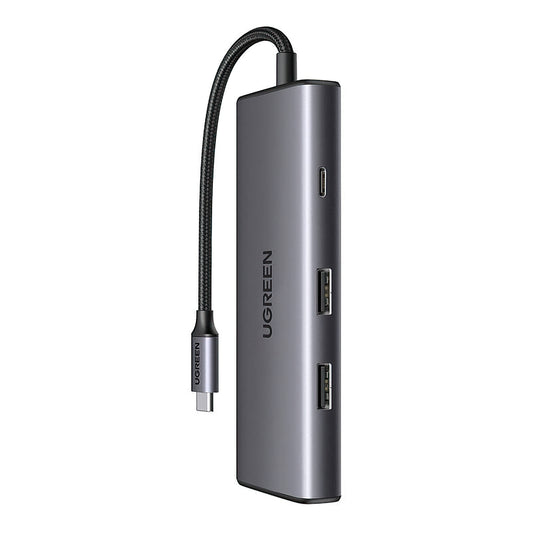 USB-C Hub UGREEN CM498 (15531), 2 x USB-A 3.2 - 2 x USB-C - 1 x HDMI - 1 x SD - 1 x microSD, Grau