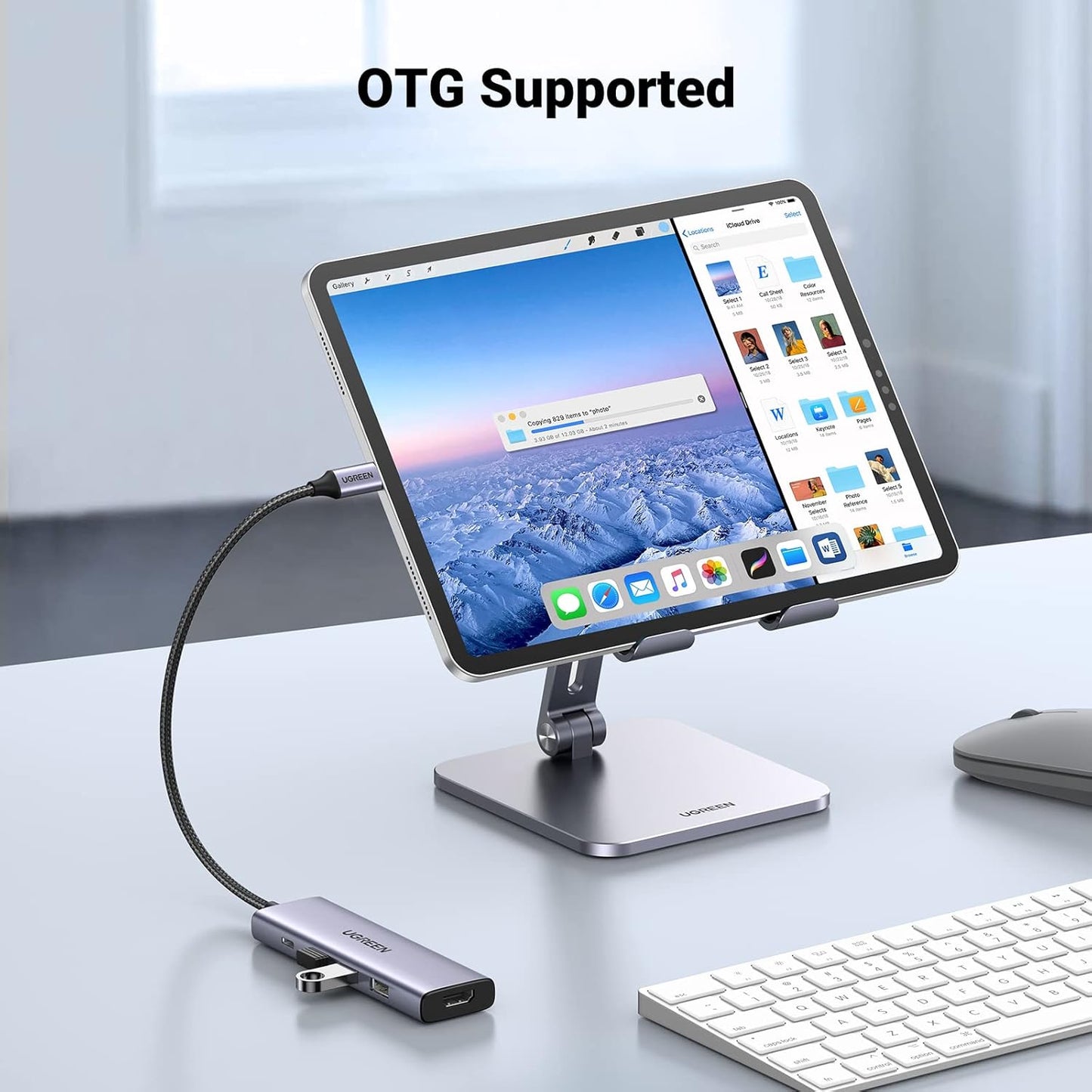Hub USB-C UGREEN CM511, 3 x USB-A 3.0 - 1 x USB-C - 1 x HDMI, Grau