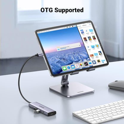 Hub USB-C UGREEN CM511, 3 x USB-A 3.0 - 1 x USB-C - 1 x HDMI, Grau