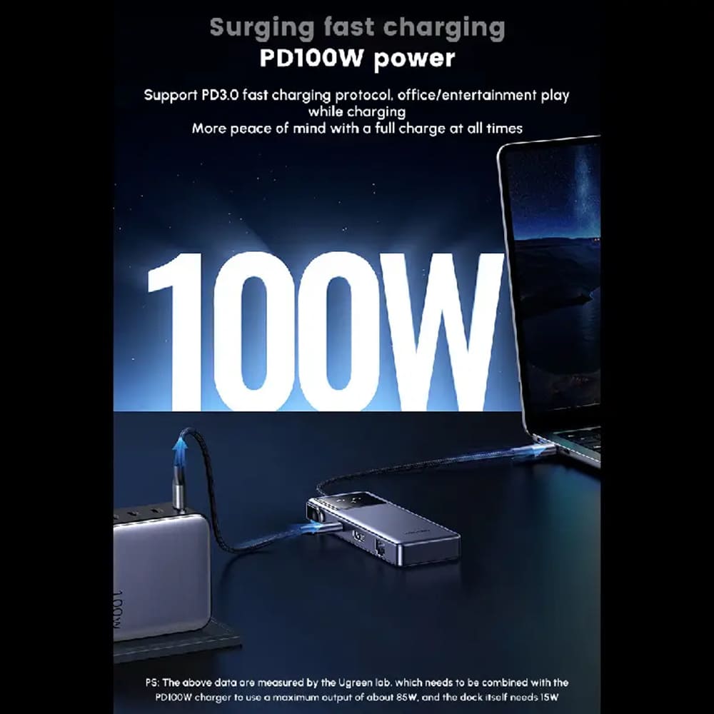 Hub USB-C UGREEN CM888 (45155) Uno, 6in1, Grau