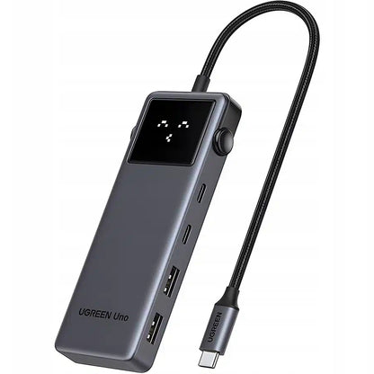 Hub USB-C UGREEN CM888 Uno, 2 x USB-A 3.2 - 3 x USB-C - 1 x HDMI, Grau
