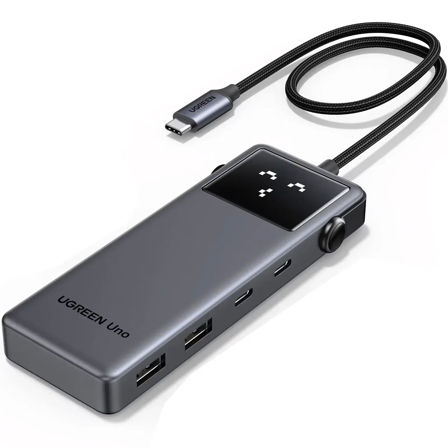 Hub USB-C UGREEN CM888 Uno, 2 x USB-A 3.2 - 3 x USB-C - 1 x HDMI, Grau
