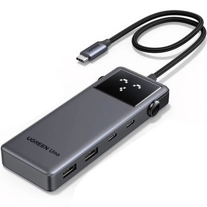 Hub USB-C UGREEN CM888 Uno, 2 x USB-A 3.2 - 3 x USB-C - 1 x HDMI, Grau