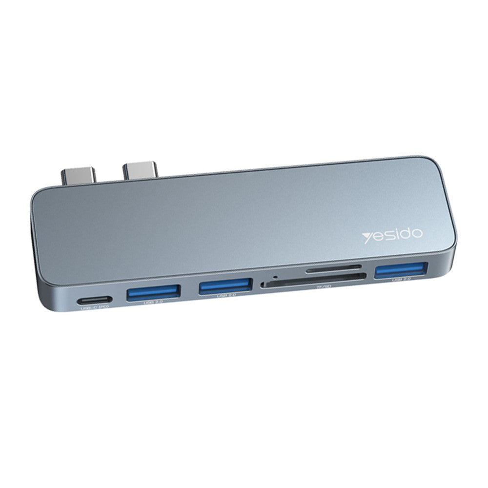 USB-C Hub Yesido HB10 für Apple MacBook Pro / Air, 6in1, Grau