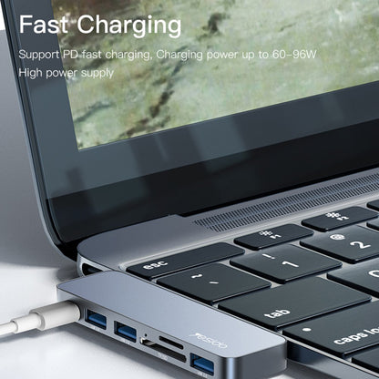 USB-C Hub Yesido HB10 für Apple MacBook Pro / Air, 6in1, Grau