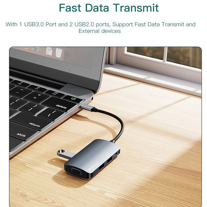 USB-C Hub Yesido HB16, 7in1, Grau