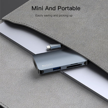 USB-C Hub Yesido HB16, 7in1, Grau