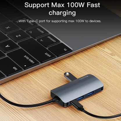 USB-C Hub Yesido HB16, 7in1, Grau