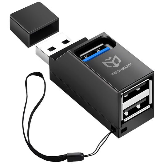 USB-Hub Techsuit H11 EchoLink, 3in1, Schwarz