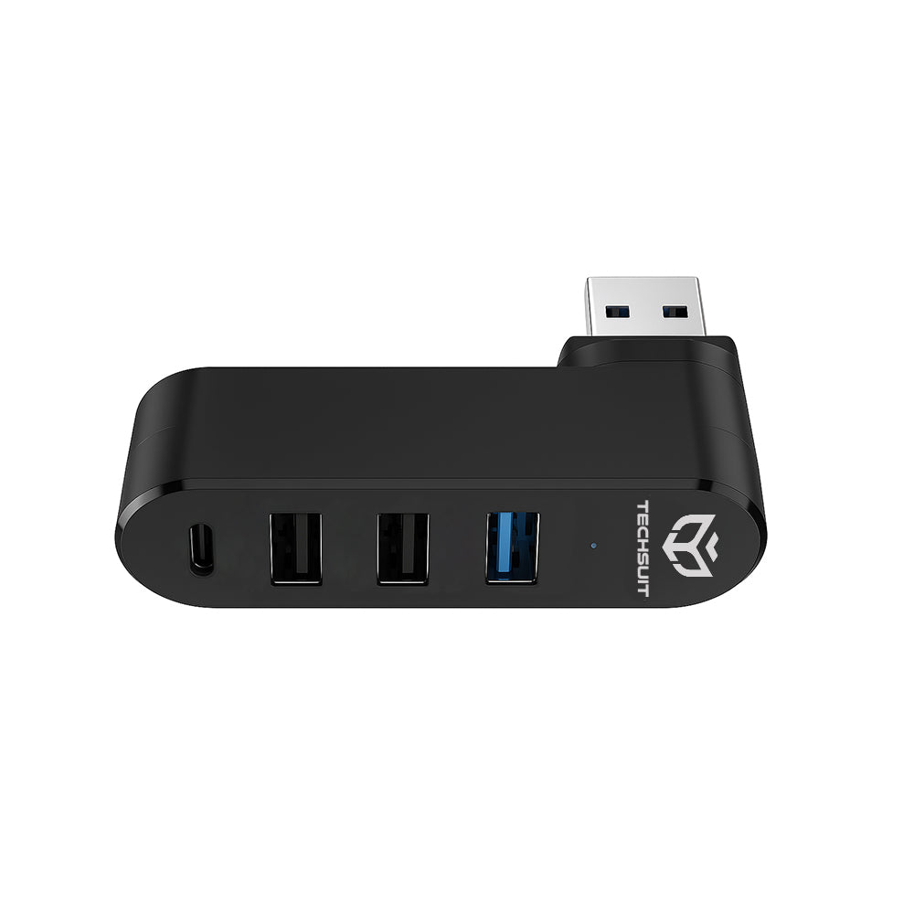 USB-Hub Techsuit H17 SplitterNode, 4in1, Schwarz