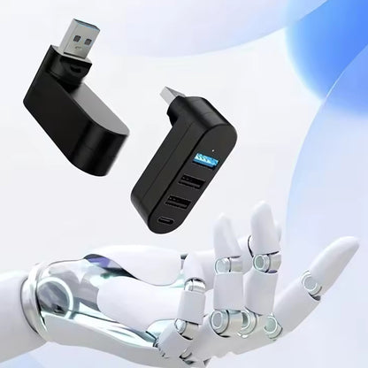 USB-Hub Techsuit H17 SplitterNode, 4in1, Schwarz