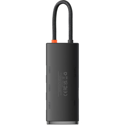 USB-C Hub Baseus Lite, 3 x USB-A 3.0 - USB-C - HDMI, Schwarz WKQX040001