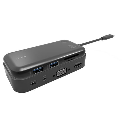 SiGN USB-C-Hub, 1 x USB-C – 1 x HDMI – 1 x VGA – 1 x Klinke 3,5 mm, Schwarz SN-TVBT01